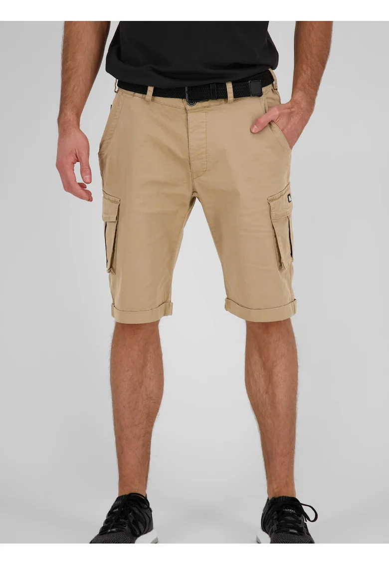 Pantaloni scurti din bumbac cu buzunare aplicate,
