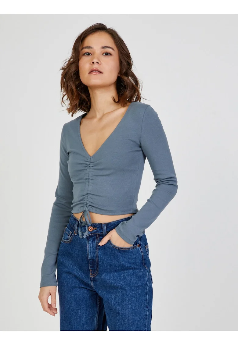Tricou din amestec de bumbac cu snur de ajustare