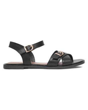 Sandale dama  piele naturala, design minimalist, Negru