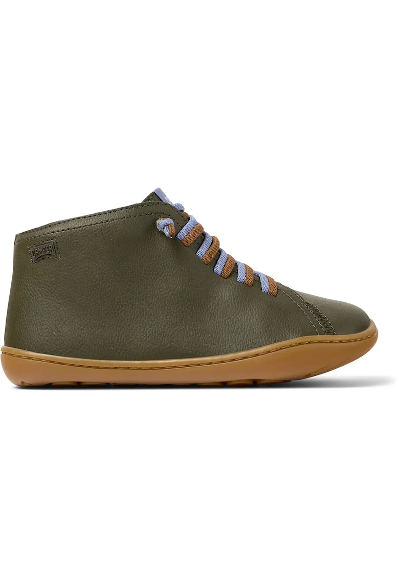 Pantofi sport mid-cut din piele Peu Cami 8497, Verde inchis