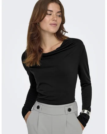 Bluza uni slim fit, Negru