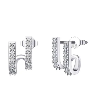 Cercei argint 925, JW1771, model elegant, placati cu rodiu
