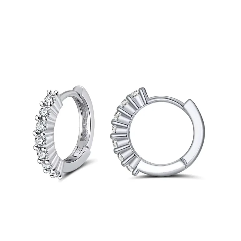 Cercei rotunzi argint 925, JW1754, model elegant, placati cu rodiu