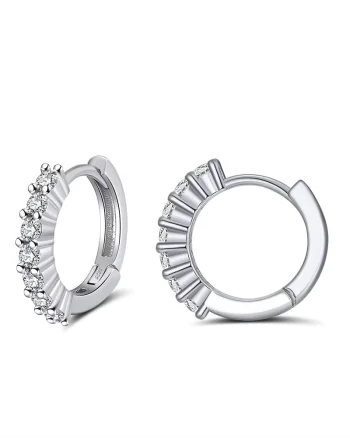 Cercei rotunzi argint 925, JW1754, model elegant, placati cu rodiu