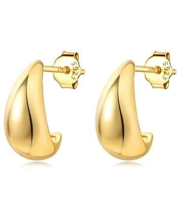 Cercei argint 925, JW1671, model picatura, placati cu aur