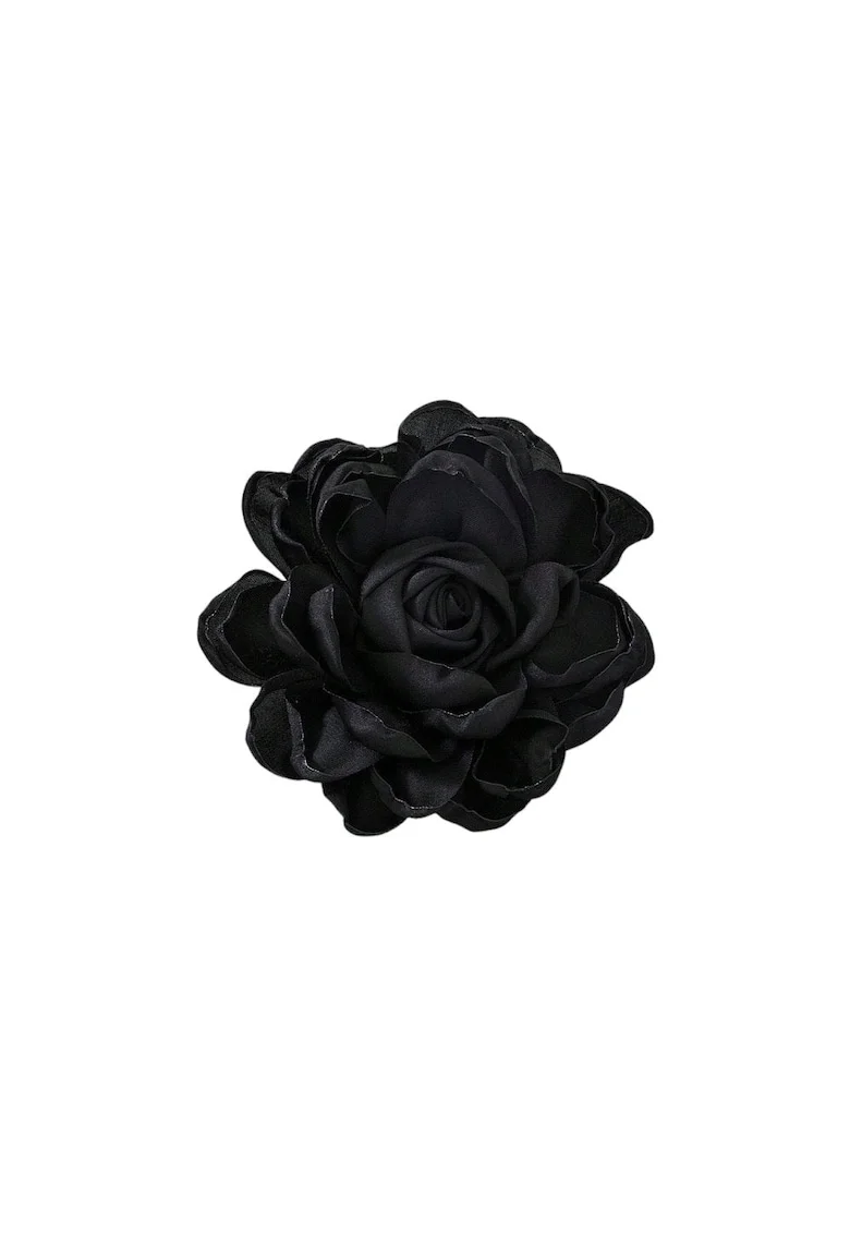 Brosa tip floare supradimensionata, neagra, Beatrix C12
