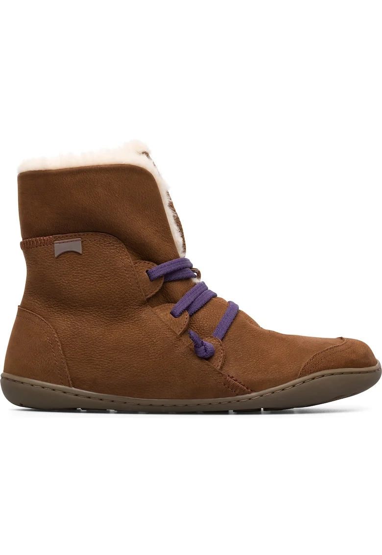 Botine din piele Peu, Maro