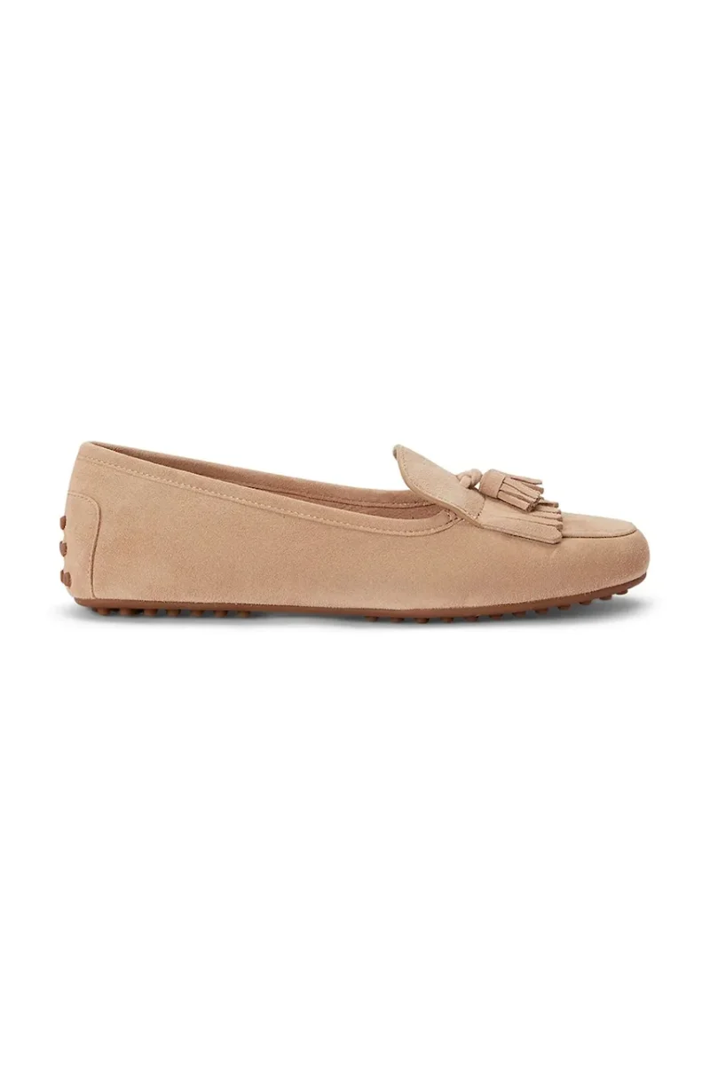 Lauren Ralph Lauren mocasini pentru femei din piele întoarsă Tayte Klt