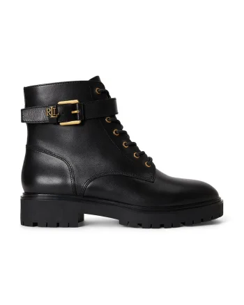 Lauren Ralph Lauren ghete scurte pentru femei din piele Allyson Logo