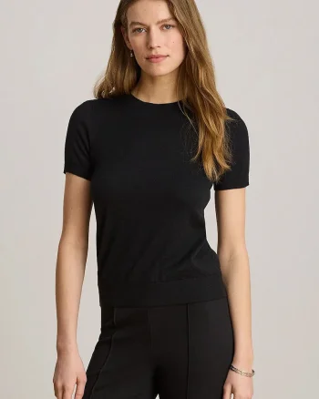 Lauren Ralph Lauren pulover cu mânecă scurtă pentru femei cu modal