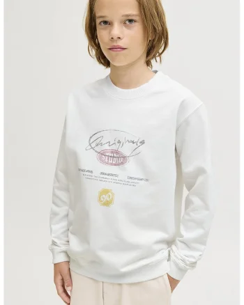Bluza de trening lejera de bumbac, Negru/Alb murdar