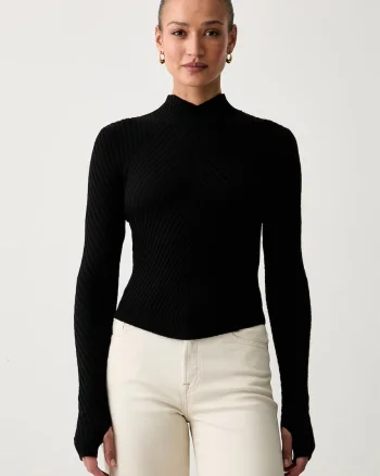Victoria Beckham pulover pentru femei din lână merino