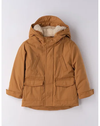 Geaca parka cu captuseala din plus, Caramel