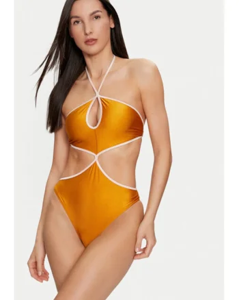 Costum de baie dama,  304191091, Nylon, Galben, Galben