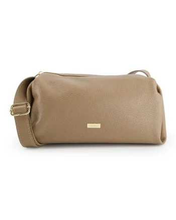 Geanta de umar  din piele naturala, maro, 30x15x13cm, curea max 117cm, 1 buzunar interior