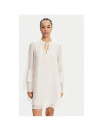 Rochie de vara dama  TD0753, Lyocell/Poliamida, Alb, Alb