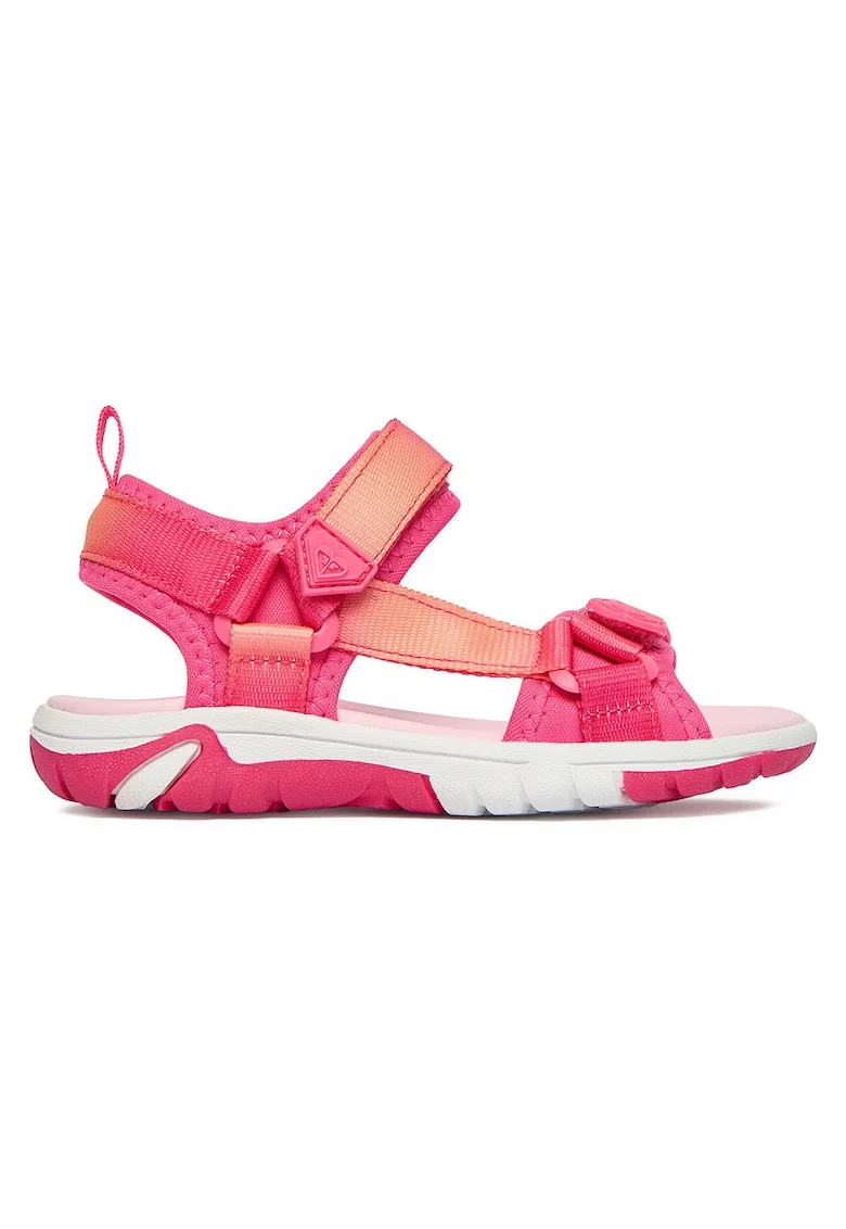 Sandale  roz, textil, sistem inchidere Velcro, Roz