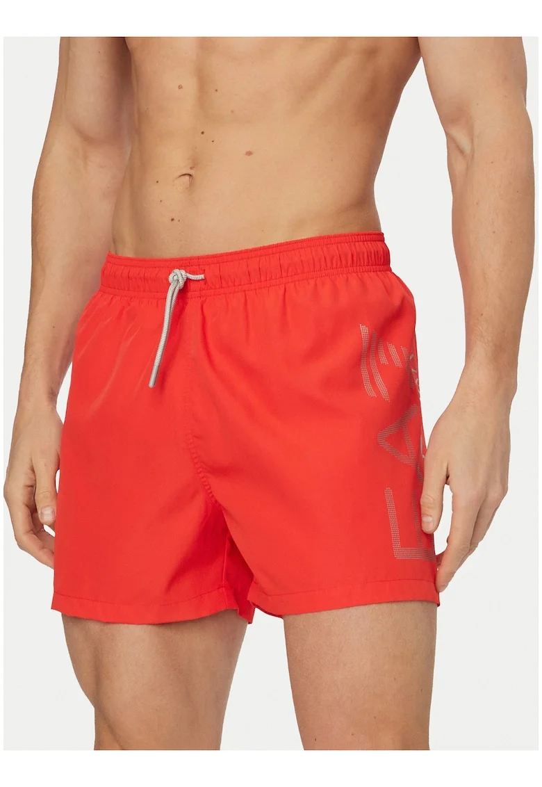 Pantaloni scurti de baie barbati,  rosu, uscare rapida, material poliester