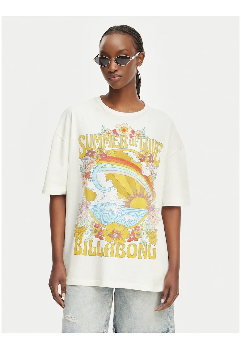 Tricou dama,  alb, croiala regular fit, bumbac