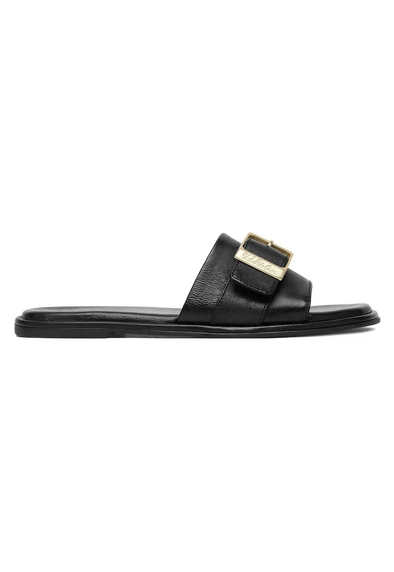 Papuci dama, piele naturala,, Negru