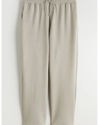 Pantaloni drepti de trening cu buzunare laterale, Bej