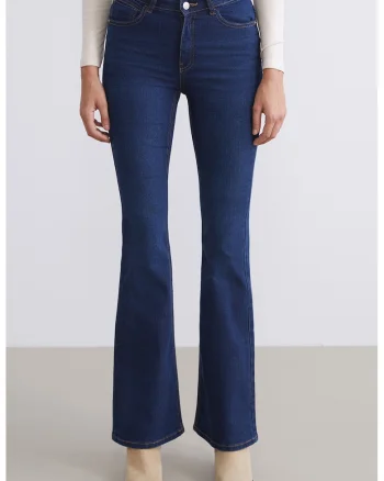 Blugi slim-fitt cu talie medie, Bleumarin