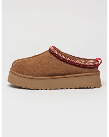 Saboti din piele intoarsa cu model uni Tazz, Visiniu/Caramel/Bej deschis