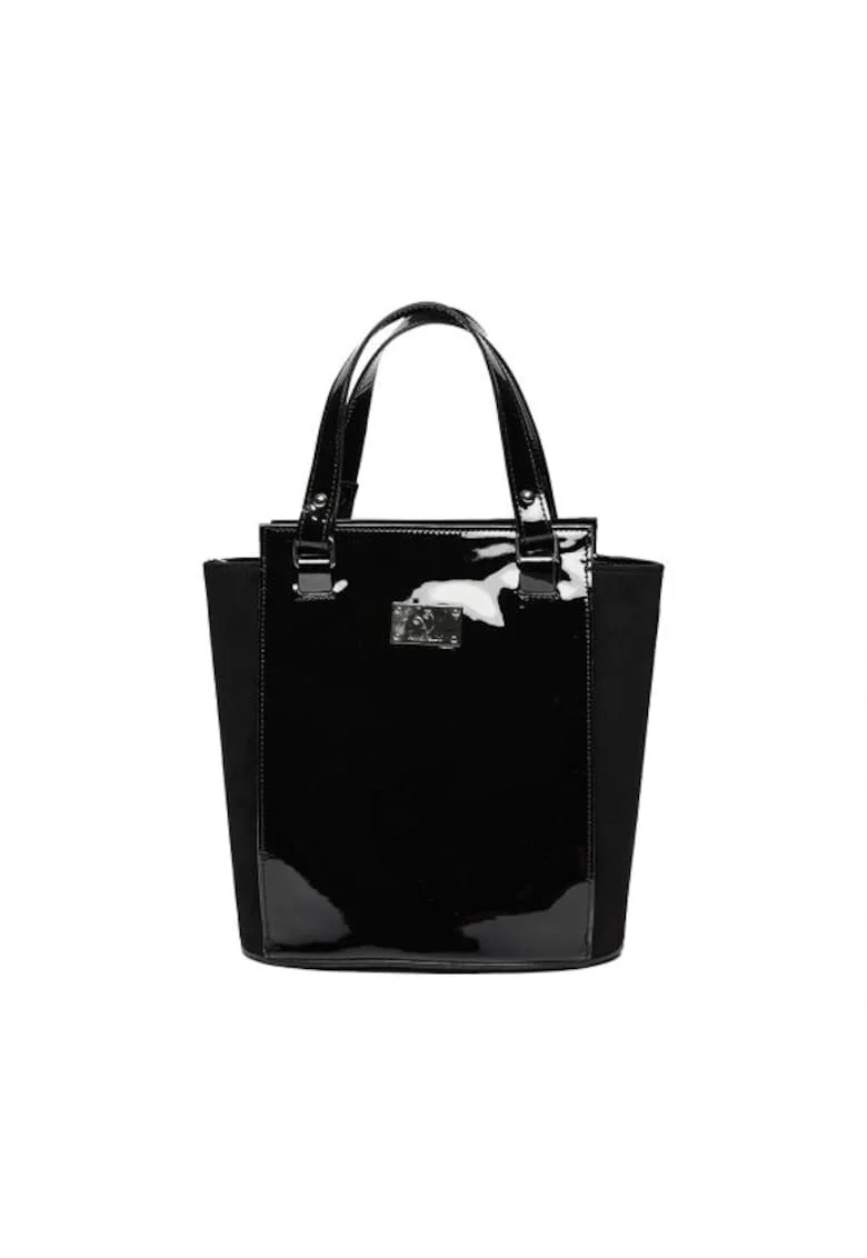 Geanta dama piele,  Elisabeth 8, negru, 25x14x27 cm