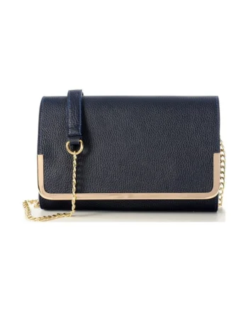 Geanta dama piele,  Laura 41 C rama, bleumarin, 31x7x21 cm