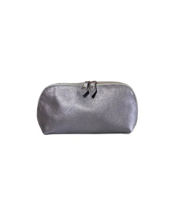 Portfard piele,  St. Tropez, gri sidef, 23 x 8 x 14 cm