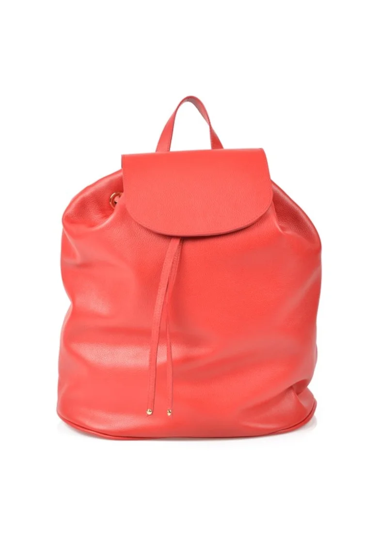 Geanta dama piele,  Rucsac 4 mare, rosu, 34x16x34 cm