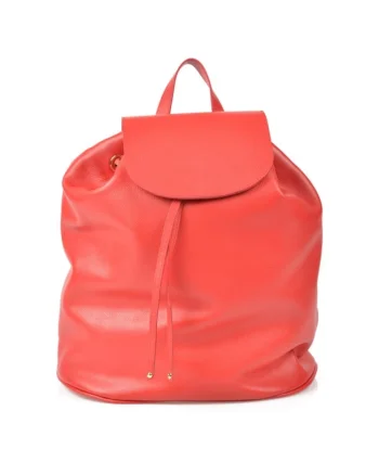 Geanta dama piele,  Rucsac 4 mare, rosu, 34x16x34 cm
