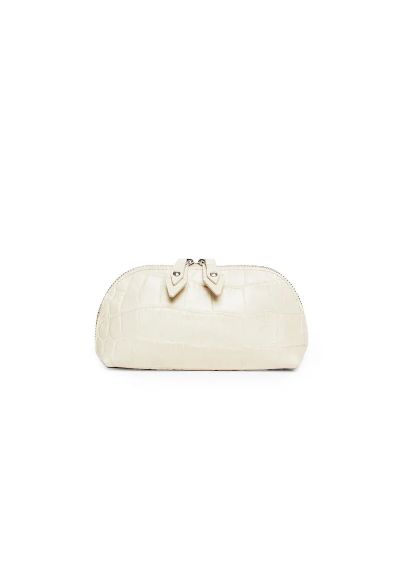 Portfard piele,  Solaresse, bej, 17 x 5 x 9 cm
