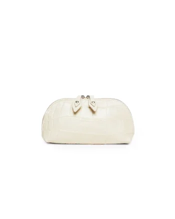 Portfard piele,  Solaresse, bej, 17 x 5 x 9 cm