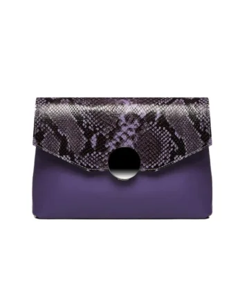 Geanta dama piele,  Plic Adriana, mov, 32x5x24 cm