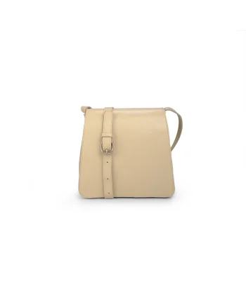 Geanta dama piele,  Cristal mic, bej, 23 x 8 x 22 cm