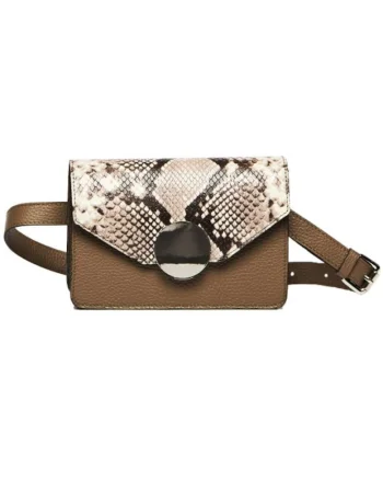 Geanta dama piele,  Cora, grej, 22x10x15 cm