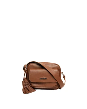 Geanta dama piele,  Lucy, coniac, 22x10x17 cm