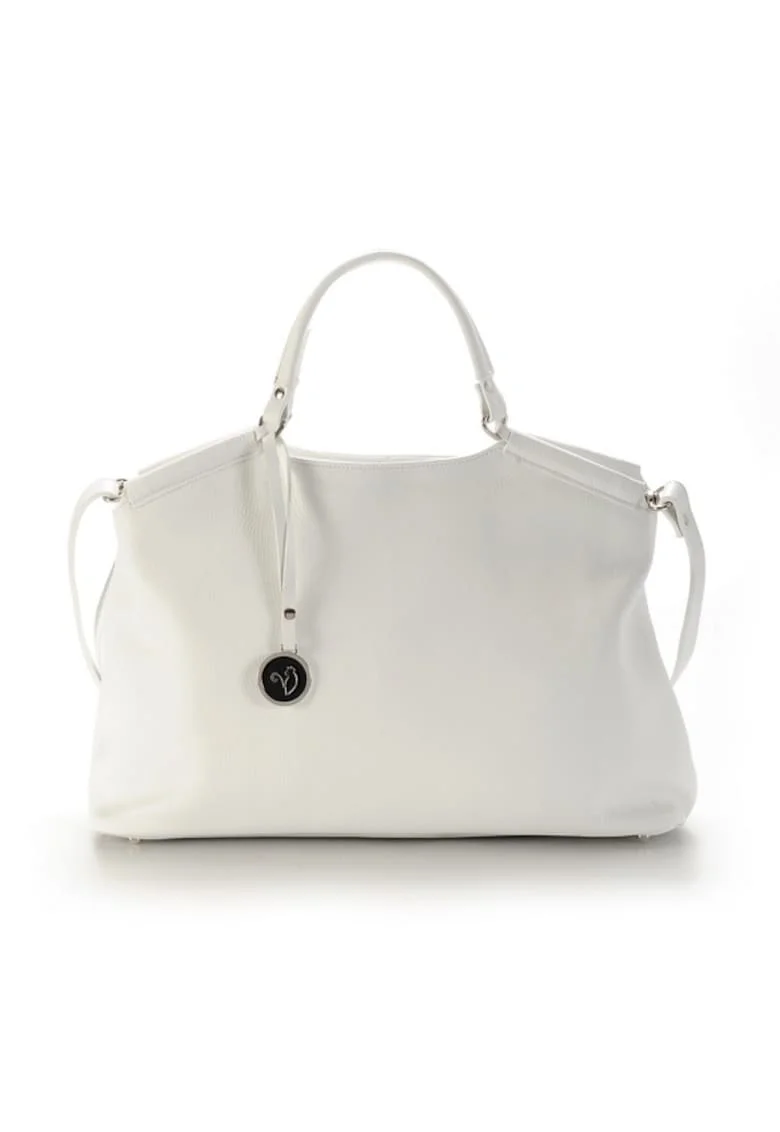 Geanta dama piele,  Laura 63 B, 44x19x32, Alb