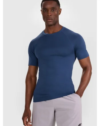 Tricou Antrenament Barbati  Slim Fit, Uscare Rapida, Denim, S-XL