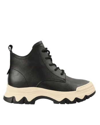 Ghete sport, dama,  VA70021A negru, piele naturala, Negru
