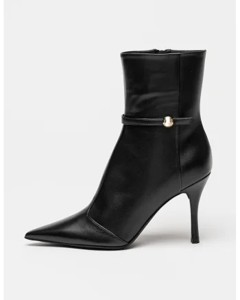 Botine din piele Sfera, Negru