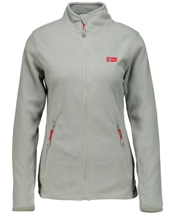 Bluza de trening slim fit cu fermnoar Ulyssia, Gri deschis