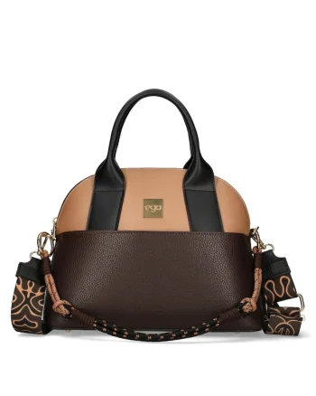 Geanta dama piele naturala ES0266SA 110024JZ, Maro/Bej