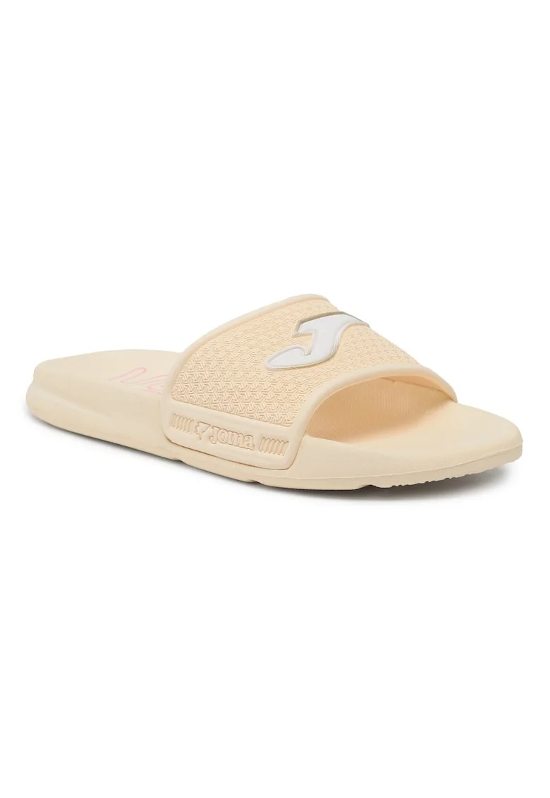 Papuci flip-flop dama,  302296248, Textil/Sintetic, Bej, Bej