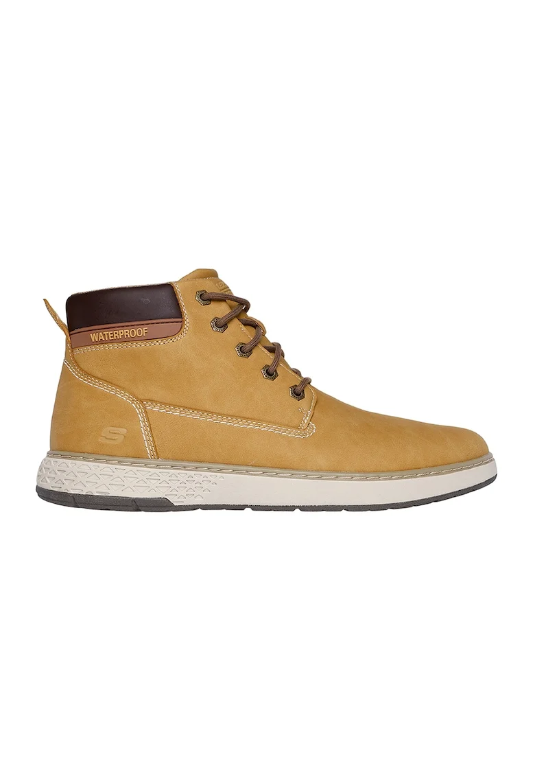 Ghete de piele impermeabile de piele ecologica Garlan Deno, Caramel
