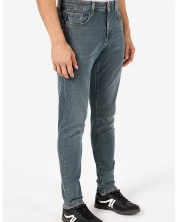 Blugi slim fit, Albastru
