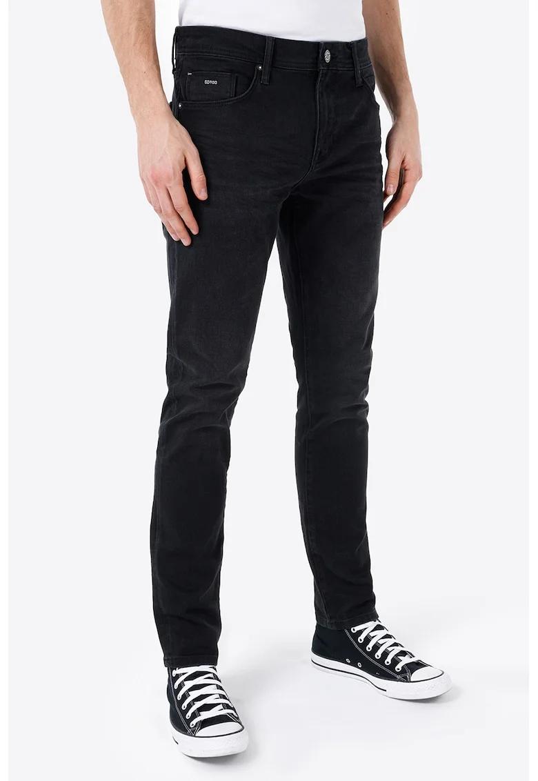 Blugi drepti 044 Karl, Negru stins