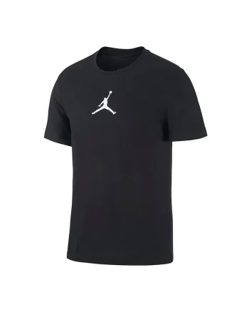 Tricou cu decolteu la baza gatului si logo Jordan Jumpman, Negru