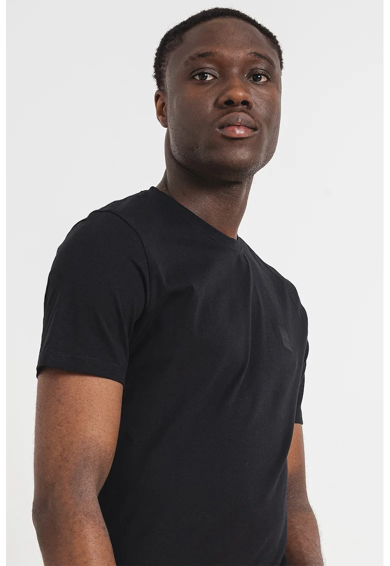 Tricou din bumbac Tales, Negru